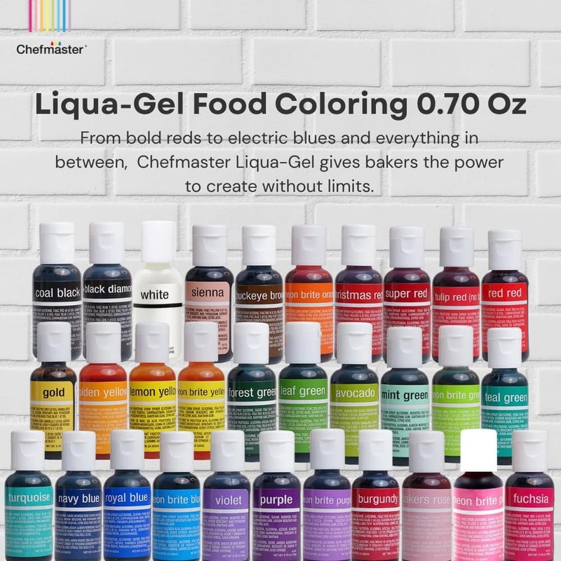 Chefmaster Liqua Gel Food Coloring - Black Diamond - Image 2